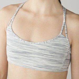 Lululemon Lighten Up Space Dye Apex Stripe Padded Sport Bra Women's Size 10